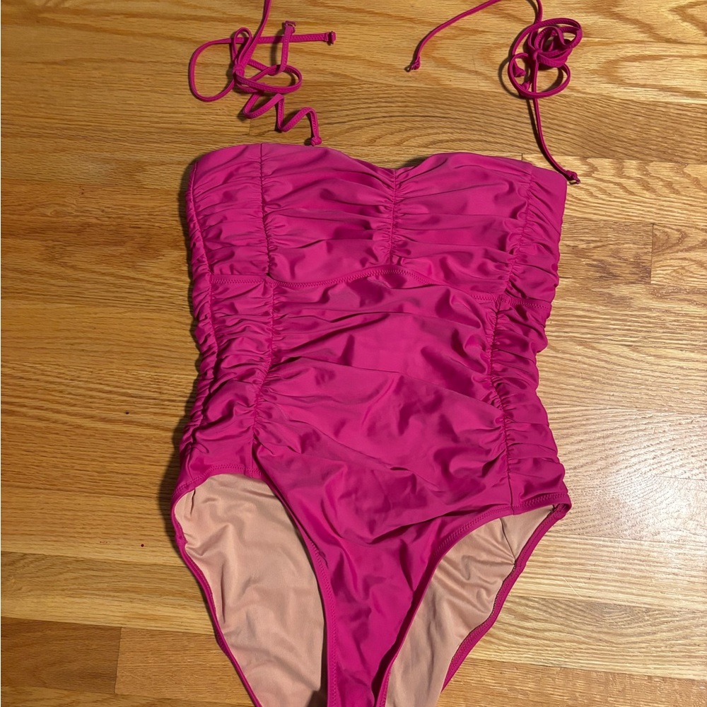 J. Crew Fuchsia One-Piece Swimsuit